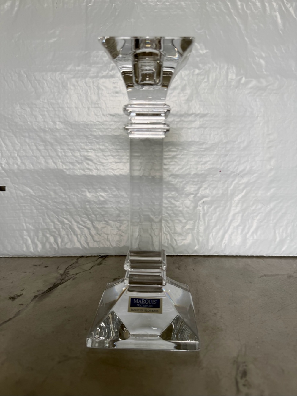 Marquise by Waterford Crystal Pedestal Candle Holder - 8 inches tall